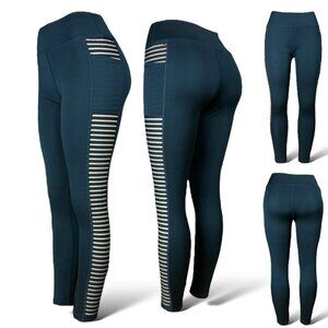 Womens High Waisted Mesh Panel Leggings - Zumba, Yoga, Gym, Workout Black